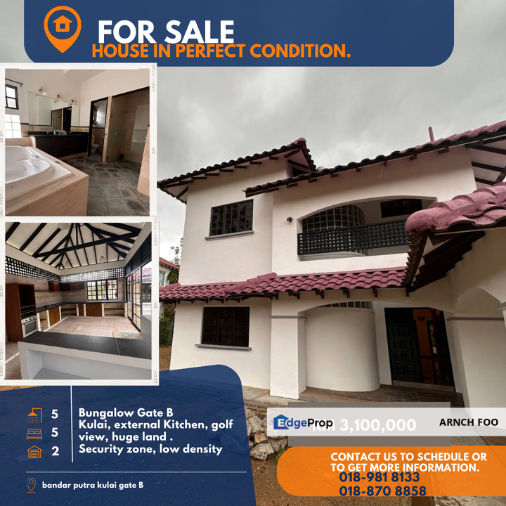 IOI Gate B Bungalow Bandar Putra Kulai for Sale RM3,100,000 By ARNCH FOO EdgeProp.my