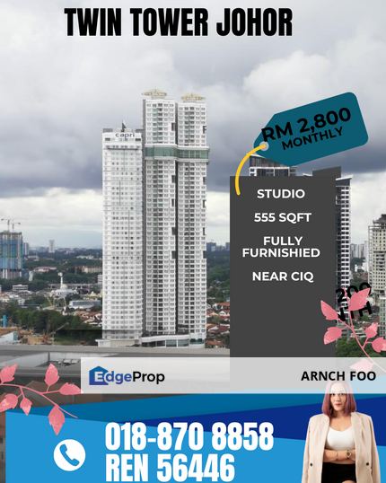 STUDIO TWIN TOWER, Johor, Johor Bahru