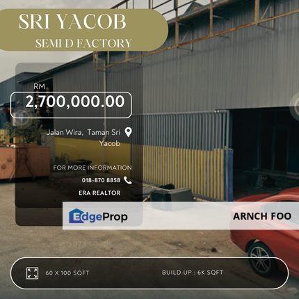Semi Detached factory, Johor, Skudai