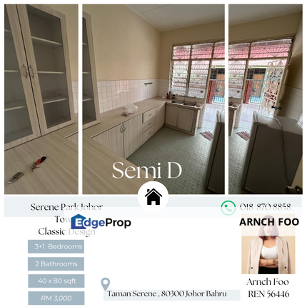 1 Storey Semi Detached , Johor, Johor Bahru