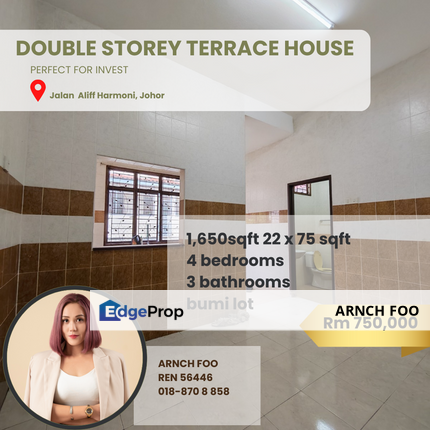 Double Storey Terrace House, Johor, Tampoi