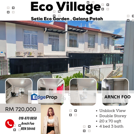 Double Storey Terrace Eco Village, Johor, Gelang Patah