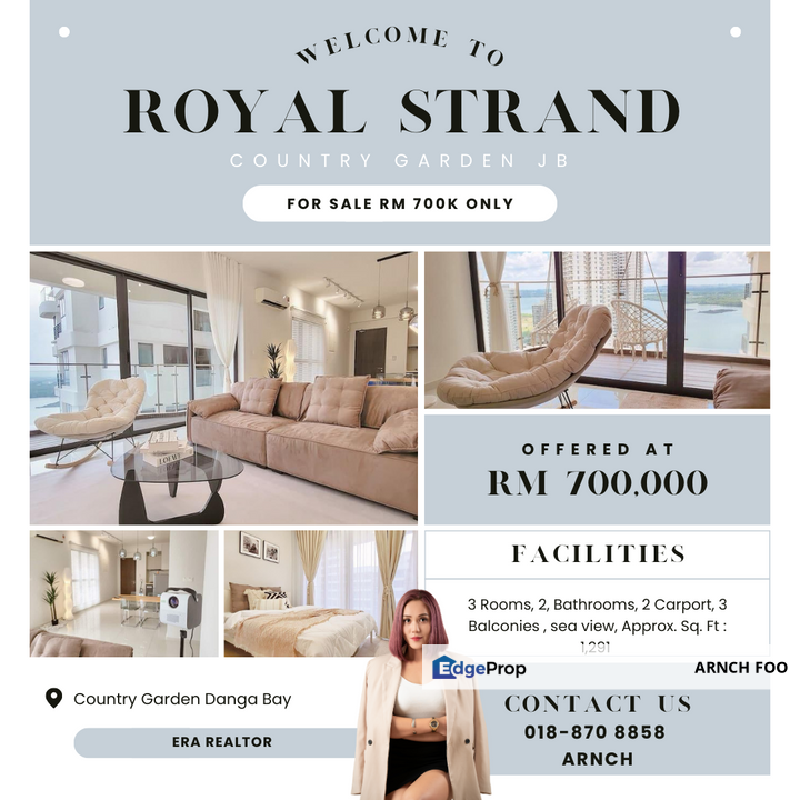 Royal Strand High Floor for sale, Johor, Johor Bahru