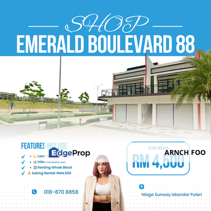 Double storey shop for rent, Johor, 