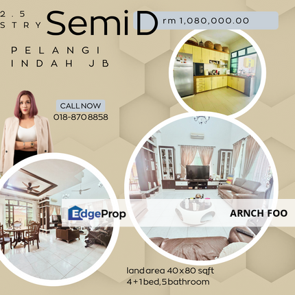 2.5 Storey Semi detached, Johor, Ulu Tiram