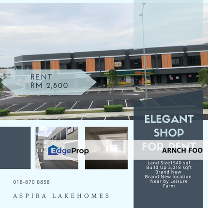 Aspira double storey shop, Johor, Nusajaya