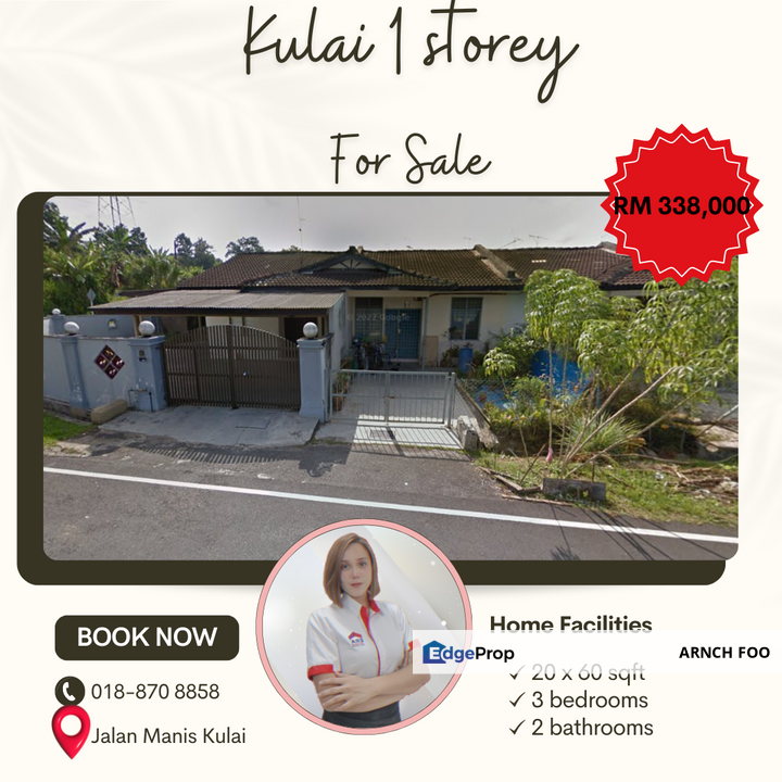 Single storey Terrace for Sale @RM338,000 By ARNCH FOO | EdgeProp.my