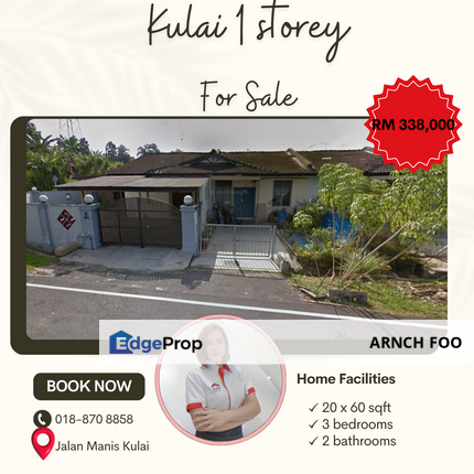 Single storey Terrace, Johor, Kulai