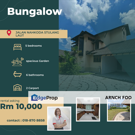 Bungalow To Lease , Johor, Johor Bahru