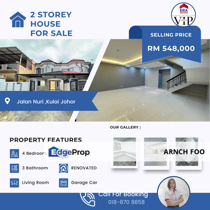 Double Storey Terrace, Johor, Kulai