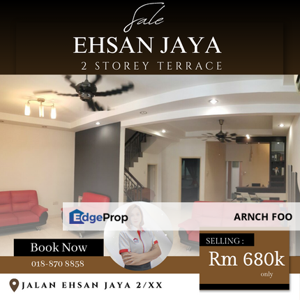 2 Storey Terrace Ehsan Jaya, Johor, Johor Bahru