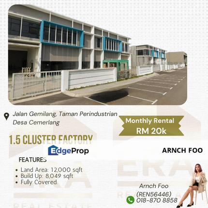 1.5 Cluster factory, Johor, Ulu Tiram