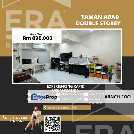 Double Storey Tmn Abad, Johor, Johor Bahru