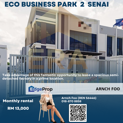 Semi-Detached Factory, Johor, Senai