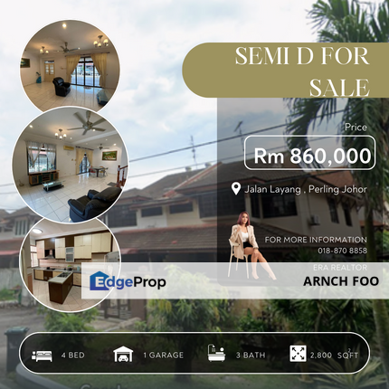 Semi D 2 Storey, Johor, Johor Bahru