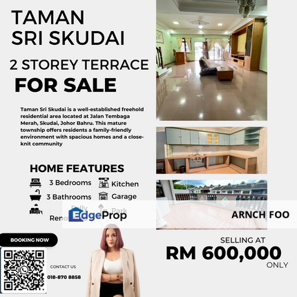 double storey terrace renovated, Johor, Skudai