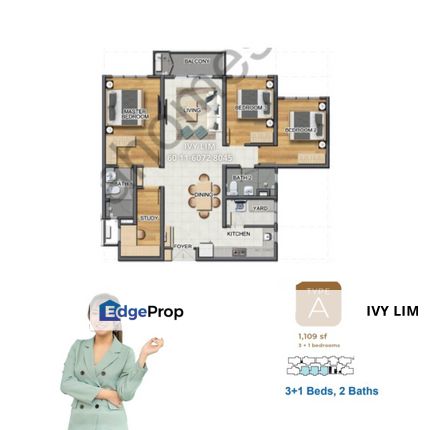 Sunway Artessa, Wangsa Maju, Kuala Lumpur, Freehold Condo, 3+1 Bedroom, Type A, Free Furnished, Walking to LRT, Kuala Lumpur, Wangsa Maju