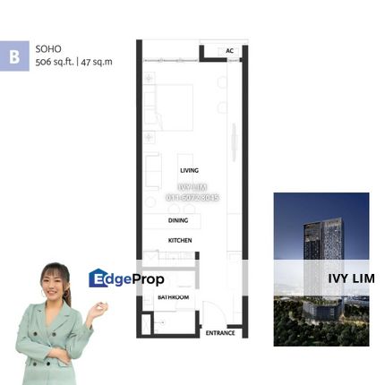 Studio with balcony, Free Fully Furnish, 1 Parking, Freehold Condo For Sale, Jalan Ampang, KLCC, Pavilion Suites Kuala Lumpur, KL City, Kuala Lumpur, Kuala Lumpur, KL City