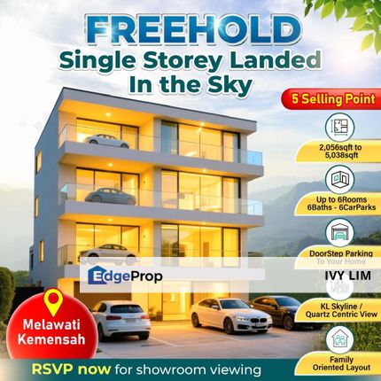Freehold Low Density Doorstep to Unit KL Skyline Forest Quartz View, Selangor, Taman Melawati