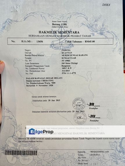 Tanah Lot Banglo Sungai Ular Kuantan Untuk Dijual, Pahang, Kuantan