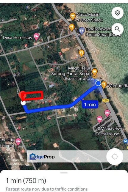 1.5 EKAR TANAH PERTANIAN PANTAI SEPAT UNTUK DIJUAL (800 METER DARI PANTAI)  KUANTAN, Pahang, Kuantan