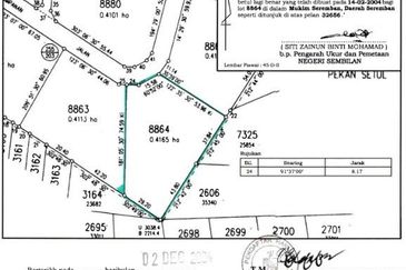 TANAH PERTANIAN 1 EKAR MUKIM SEREMBAN UNTUK DIJUAL