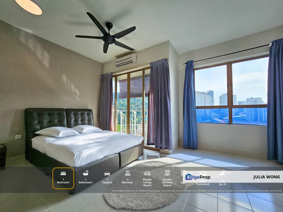 Fully furnished 1 Bedroom with balconies, Selangor, Damansara Perdana