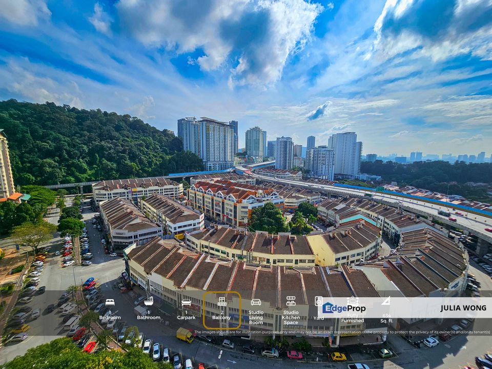 Fully furnished 1 Bedroom with balconies, Selangor, Damansara Perdana