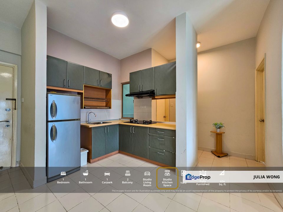 Fully furnished 1 Bedroom with balconies, Selangor, Damansara Perdana