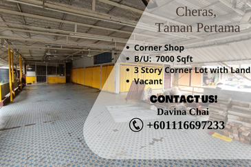 Cheras, Taman Pertama Corner Shop For Rent