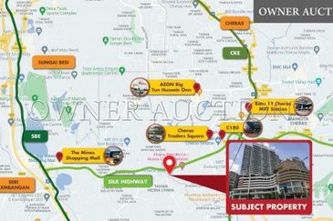 [Vacant Unit] Service Apartment [Opposite to Kajang SILK Highway; 6 min to C180 & Cheras Traders Square; 8 min to Batu 11 Cheras MRT station]