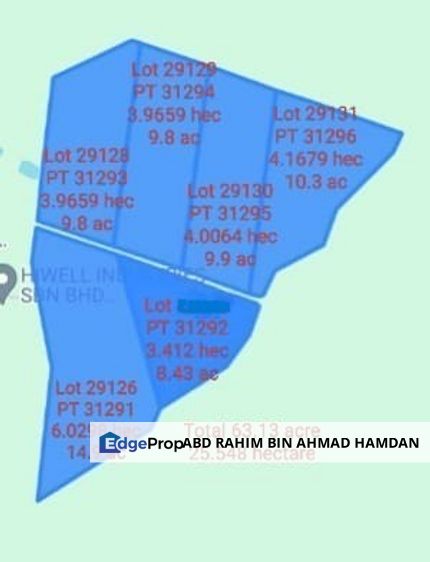 For sale 63 acre land near Kawasan Perindustrian Hi-Tech 5, Semenyih, Selangor, Selangor, Semenyih