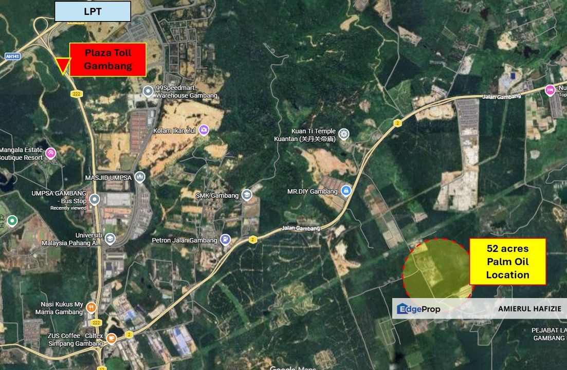 52 acres Palm Oil Land, Gambang Kuantan Pahang, Pahang, Kuantan