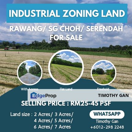 2.8 Acres Industrial Land @ Sungai Choh for SALE, Selangor, Rawang