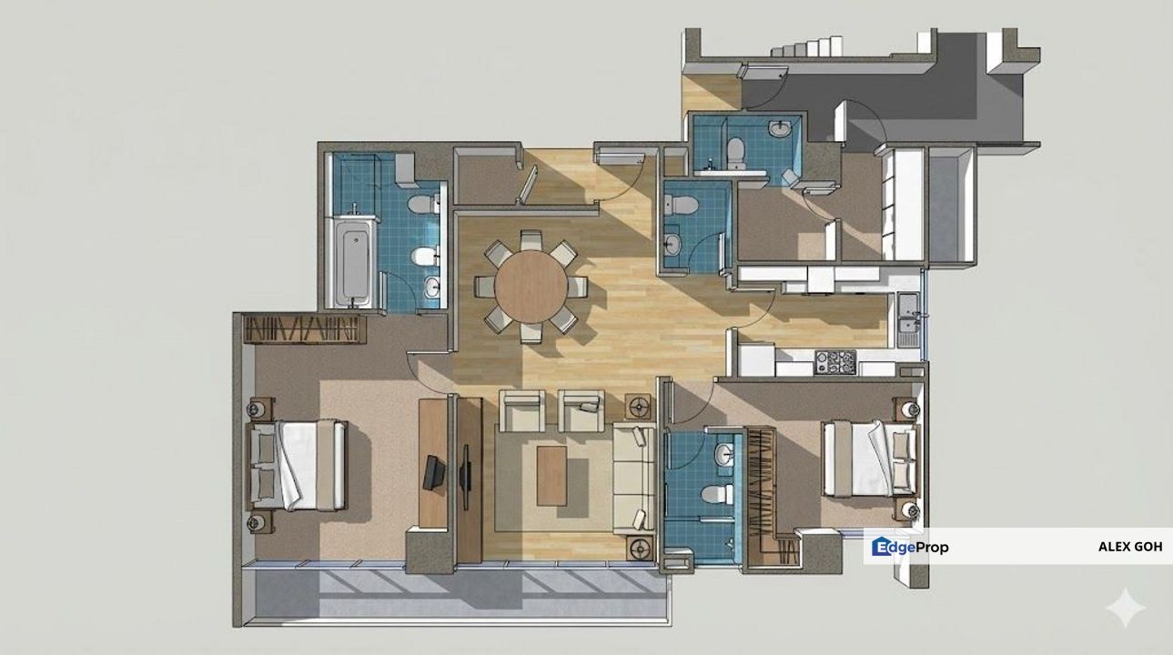 Fully Furnished, Good Condition, Spacious Balcony, Private lift lobby, Kuala Lumpur, KLCC