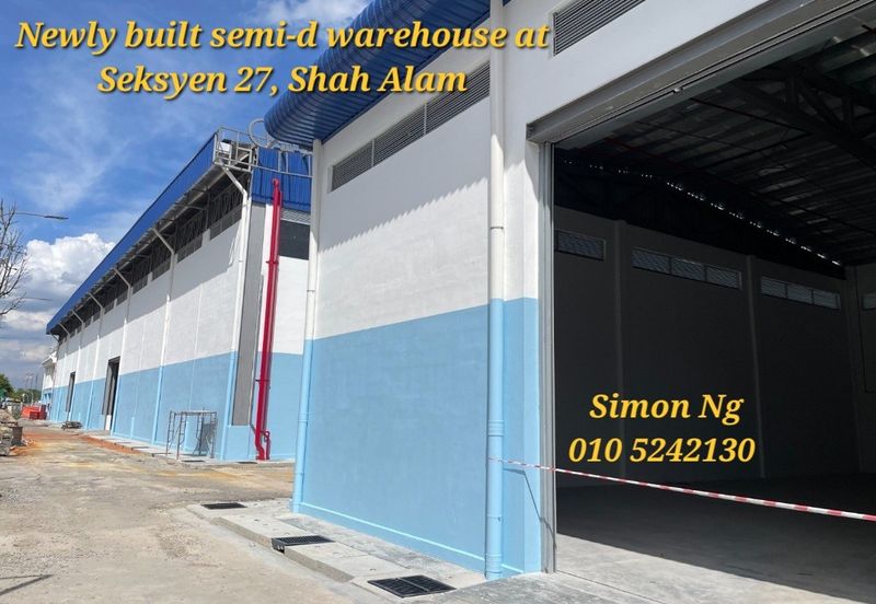 Shah Alam Seksyen 27 new warehouse factory semi-d