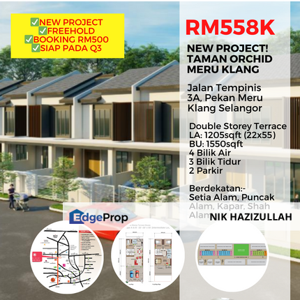 New Project! DOUBLE STOREY TERRACE PEKAN MERU, Selangor, Klang