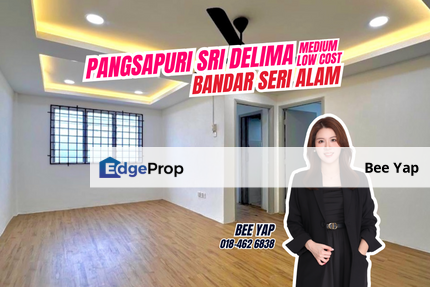 Masai Bandar Seri Alam, Jalan Suria, Pangsapuri Sri Delima For Sale, Flat Murah Untuk Dijual, Full Loan + Cashout, Johor, Masai