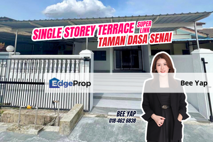 Senai House For Sale, Taman Dasa, Single Storey Superlink, Unblock View, Fully Renovated, Johor, Senai