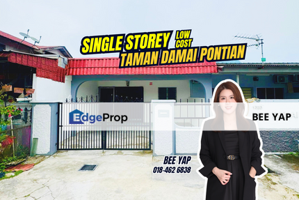 Pontian Taman Damai, Single Storey For Sale, Rumah Teres 1 Tingkat Untuk Dijual, Renovated, Full Loan, Johor, Pontian