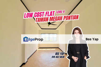 Rumah Pangsapuri Taman Megah Pontian Pekan Nenas Flat Level 4 For Sale, Rumah Flat Untuk Dijual, Fully Renovated Full Loan, Johor, Pontian