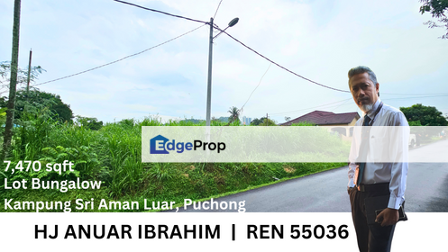 Tanah Korner Lot Banglo di Kampung Sri Aman Luar, Puchong untuk di Jual, Selangor, Puchong