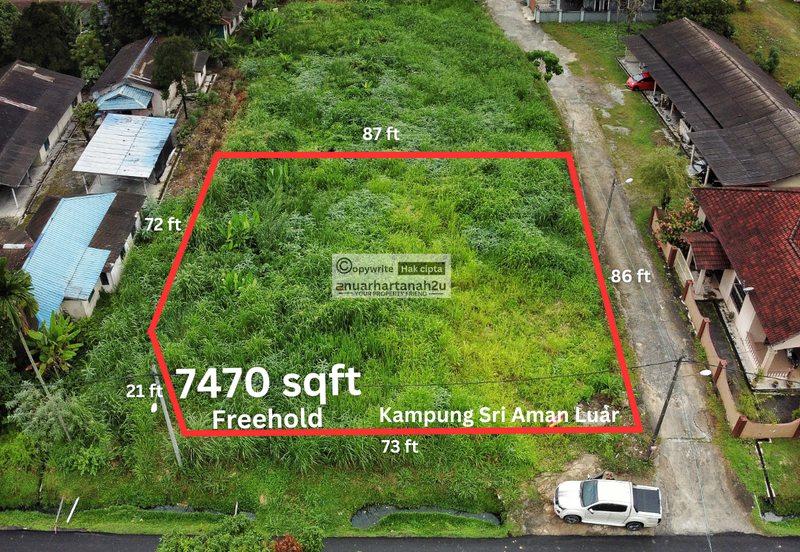 Tanah Korner Lot Banglo di Kampung Sri Aman Luar, Puchong untuk di Jual
