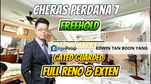 Below Mkt Gated 2 Sty Full Reno & Exten Cheras Perdana 7 Cheras , Selangor, Cheras