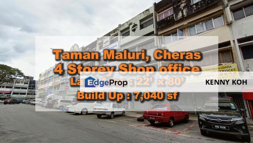 4 Storey Shop lot, Intermediate, Taman Maluri Cheras, Kuala Lumpur, Cheras