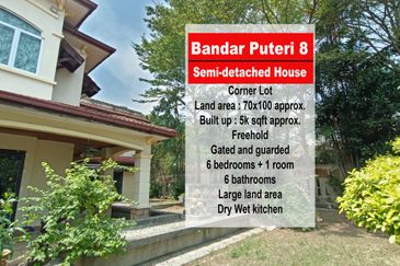 Bandar Puteri 8 - 2 Storey Semi-Detached House Corner large land