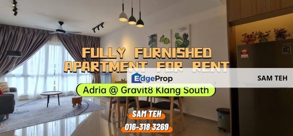 Fully Furnished Apartment For Rent | Adria Residence @ Gravit8, Klang, Selangor, Selangor, Klang