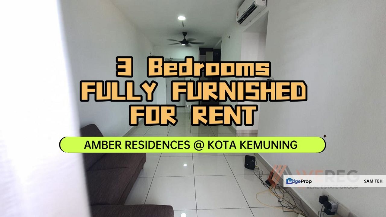 2+1 Bedrooms Fully Furnished Condo For Rent | Amber Residence @ twentyfive.7, Kota Kemuning, Selangor, Kota Kemuning