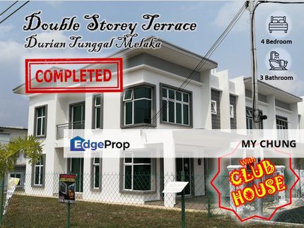 🔥 Ready to Move In 🔥Double Storey Terrace with [ Club House ] Durian Tunggal Melaka, Melaka, Durian Tunggal