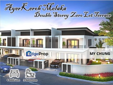 🔥🔥 Ayer Keroh Melaka 🔥🔥 House for Sale 🔥🔥 Double Storey Zero Lot Terrace, Melaka, Ayer Keroh